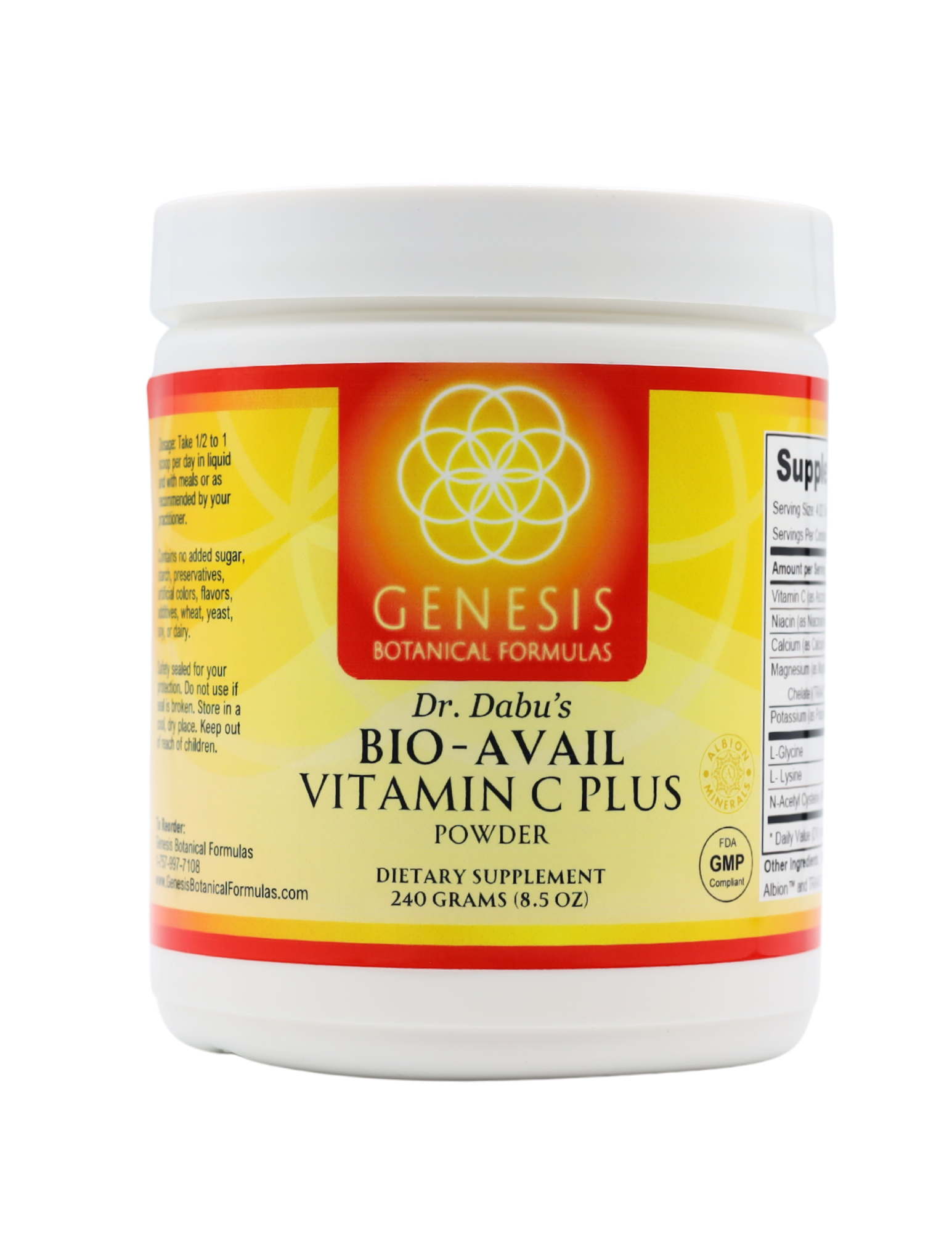 Bio-Avail Vitamin C Plus Powder – Genesis Botanical Formulas